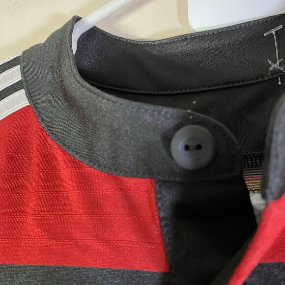 Germany Adidas Away Jersey 2014 World Cup Red Black Stripes Soccer Youth Large - Picture 6 of 12